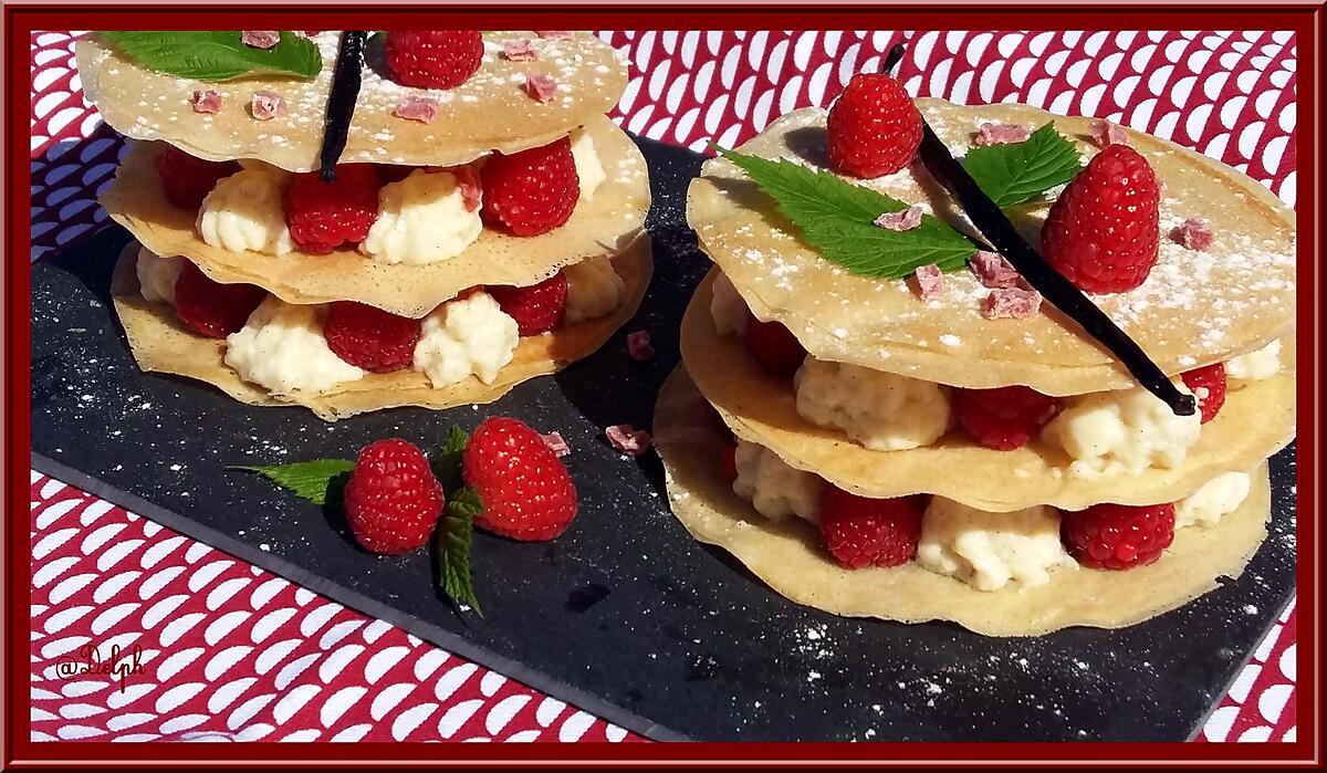 recette Millefeuille revisité aux framboises