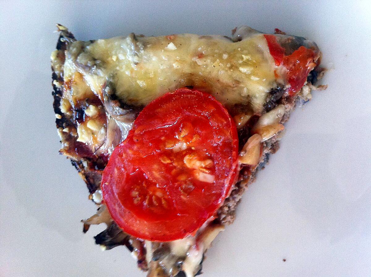 recette Pizza viande hachée, tomate et fromage sans pâte (compatible Dukan)