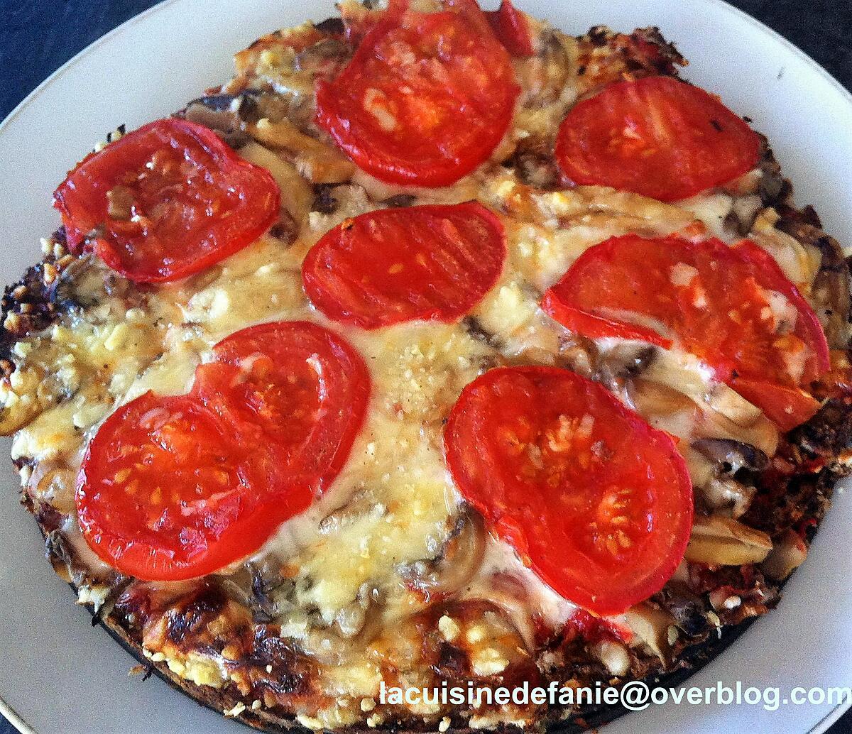 recette Pizza viande hachée, tomate et fromage sans pâte (compatible Dukan)