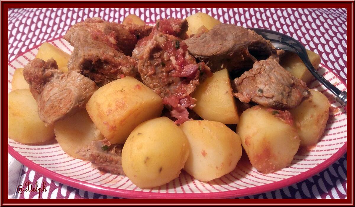 recette Sauté de Veau au Bacon et Tomate