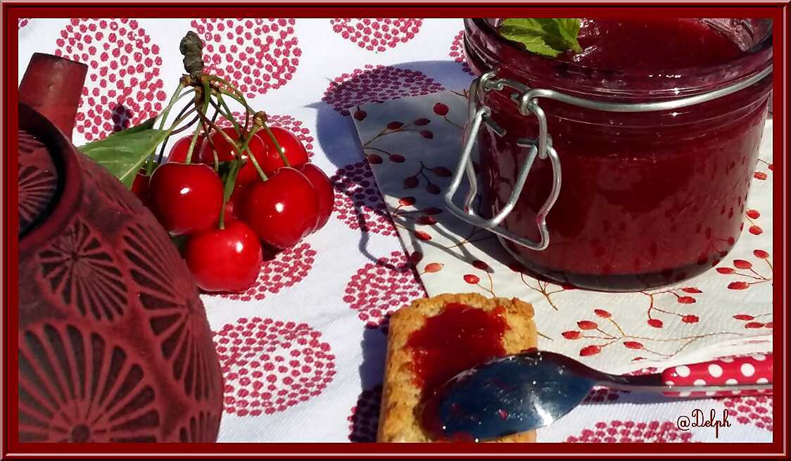 Recette de Confiture de Cerises et Menthe au Thermomix