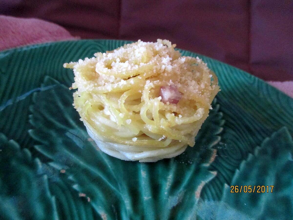 recette bouchées gratinées de restes de carbonara