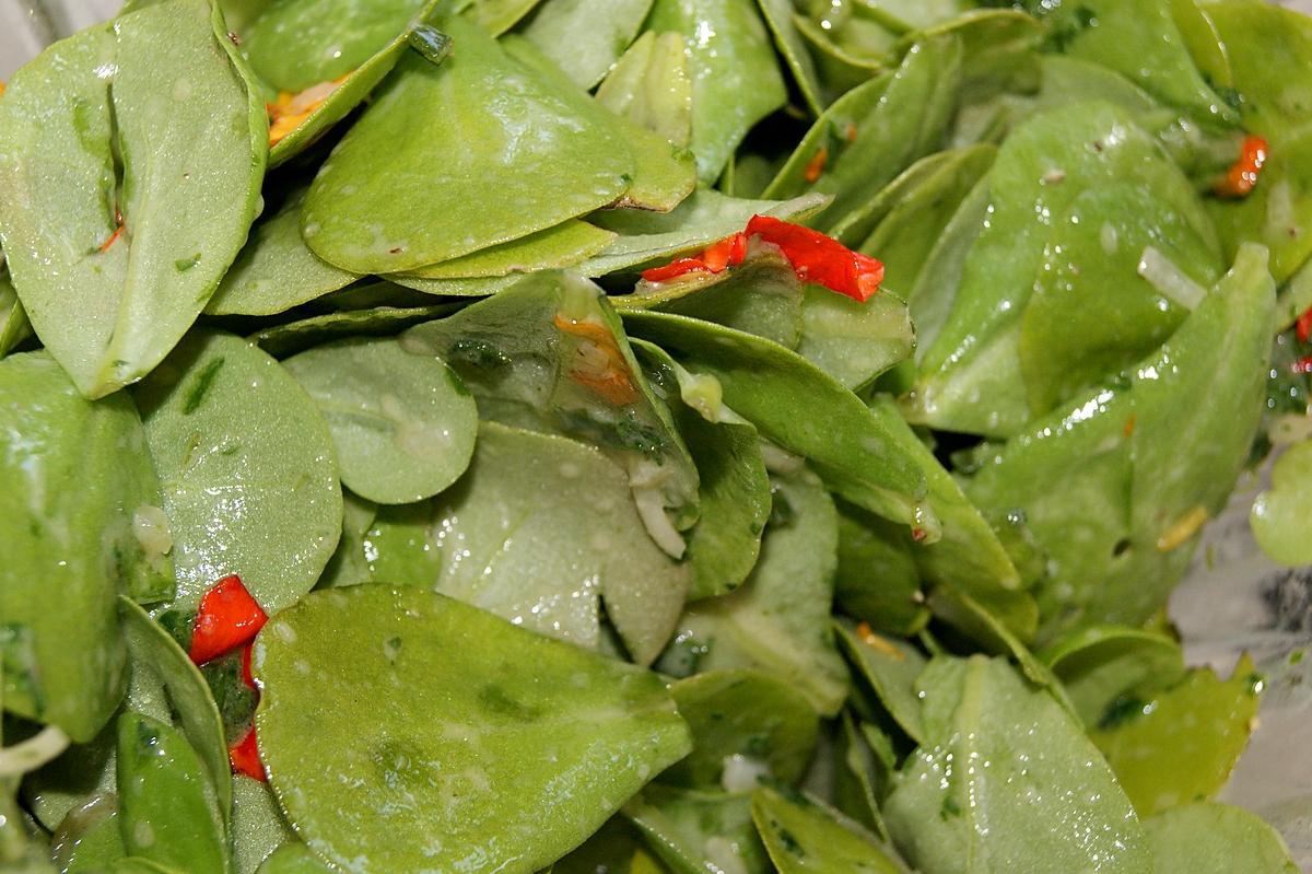 recette Salade de pourpier aux fleurs de capucines