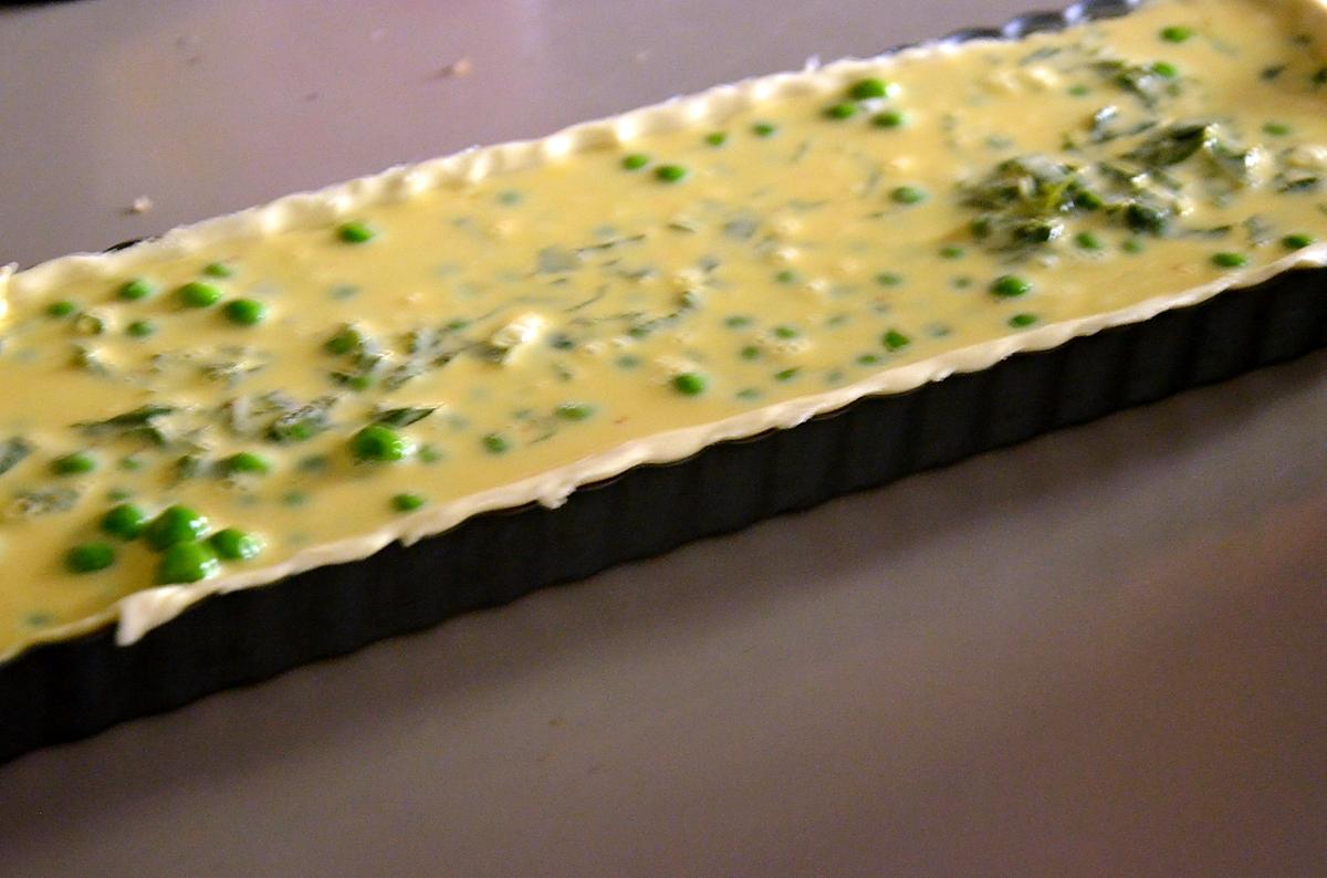 recette Tarte aux petits pois à la menthe