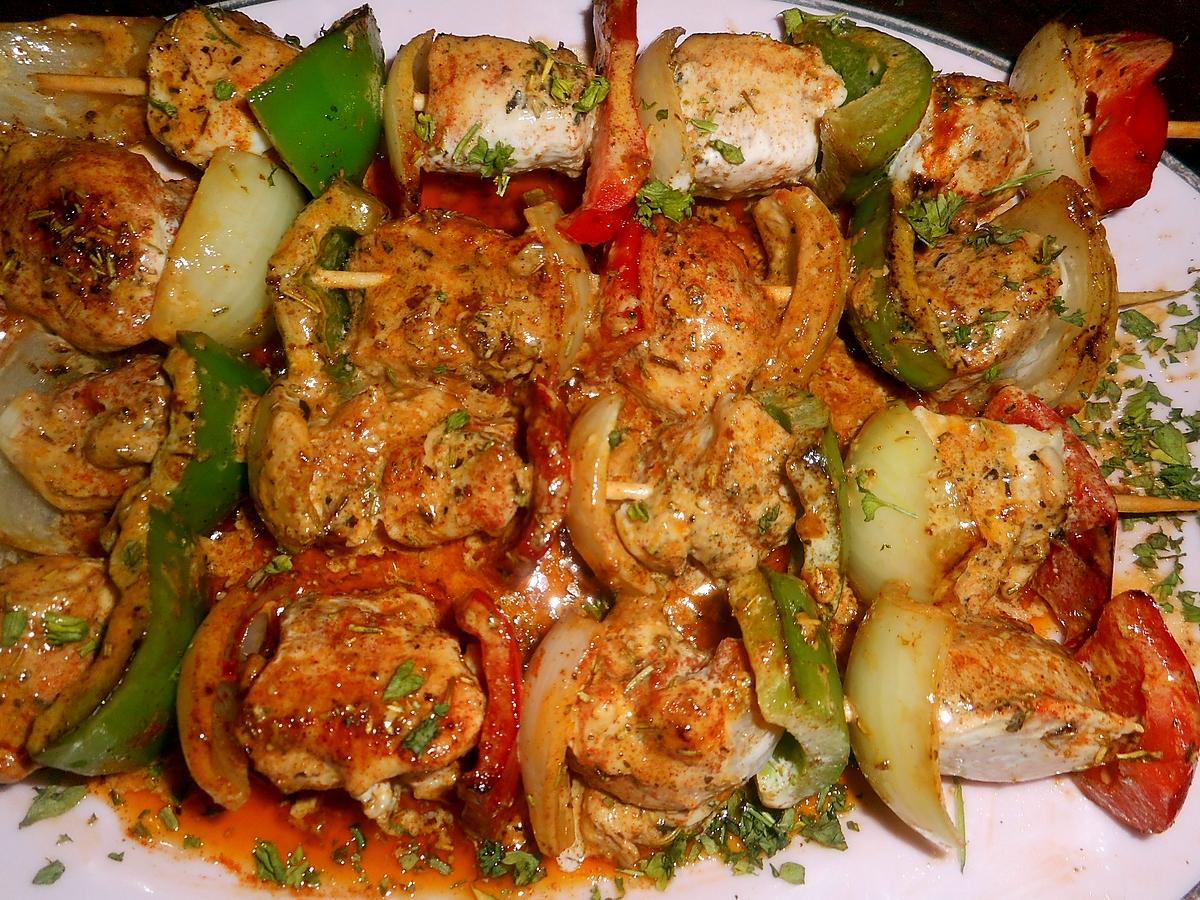 recette Brochettes de poulet a la hongroise