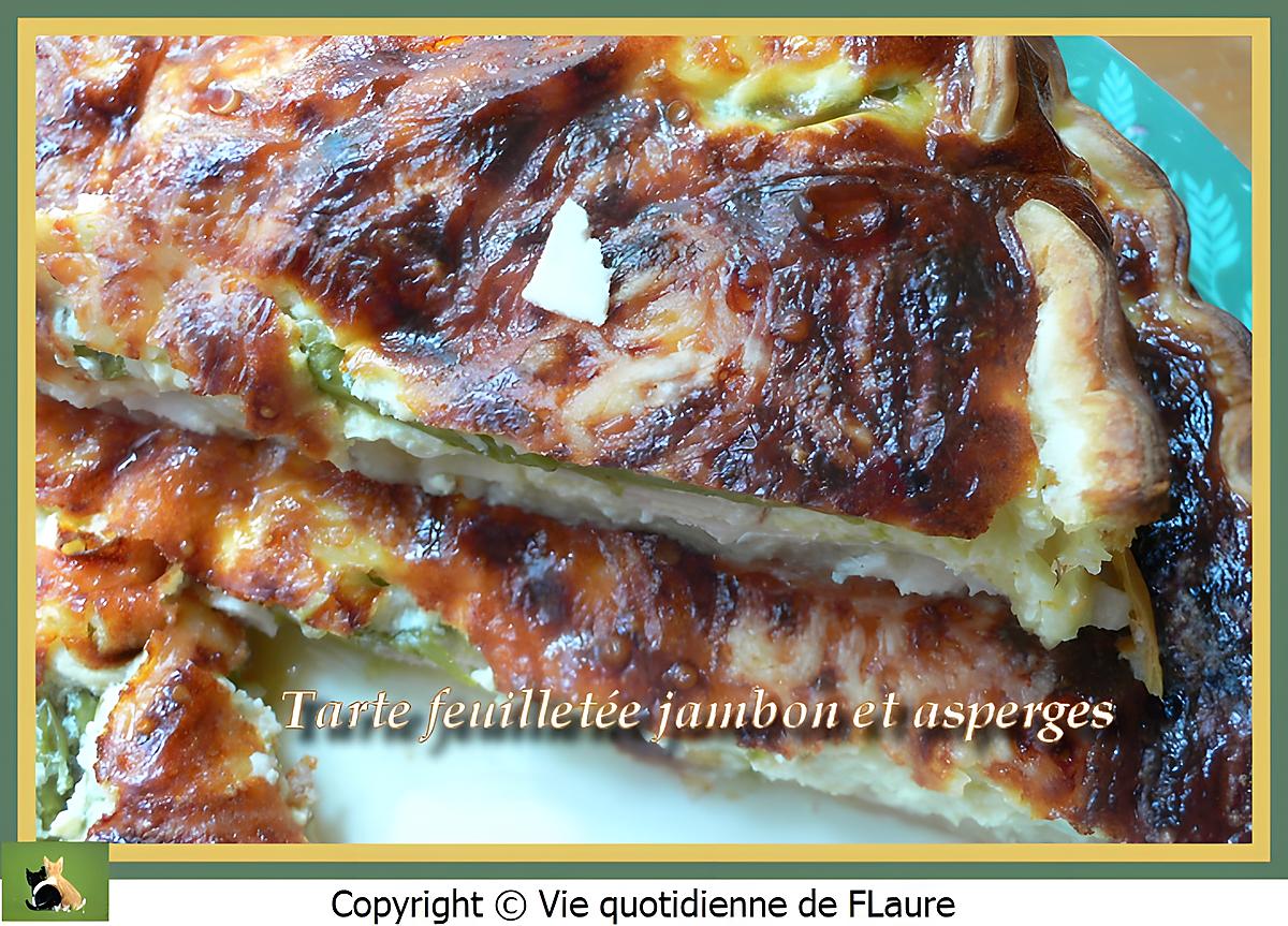 recette Tarte feuilletée jambon et asperges