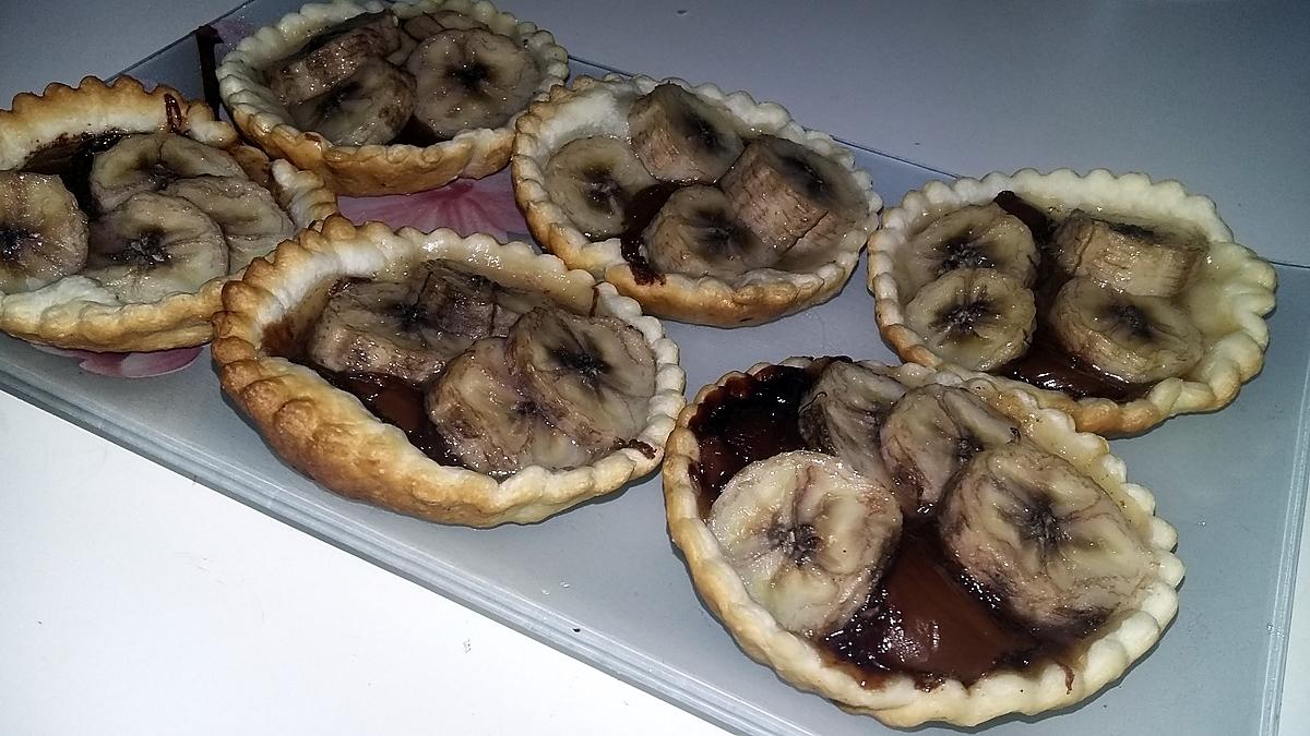 recette Tartelettes facile Nutella banane