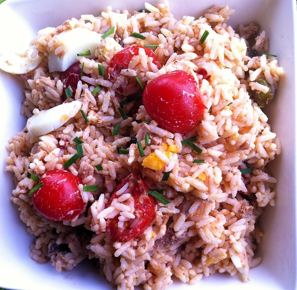 recette Salade de riz et thon à la provençale