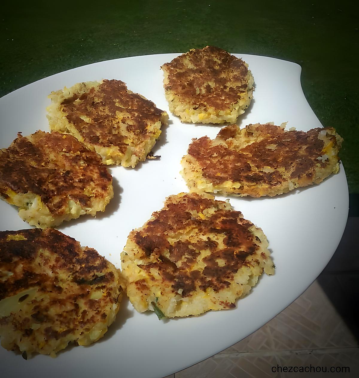 recette Galettes aux courgettes, quinoa et chèvre