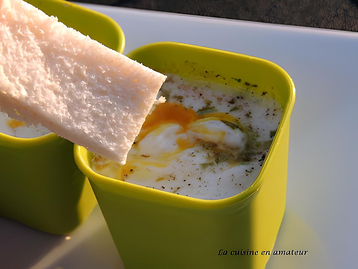 recette Oeufs cocotte au micro ondes