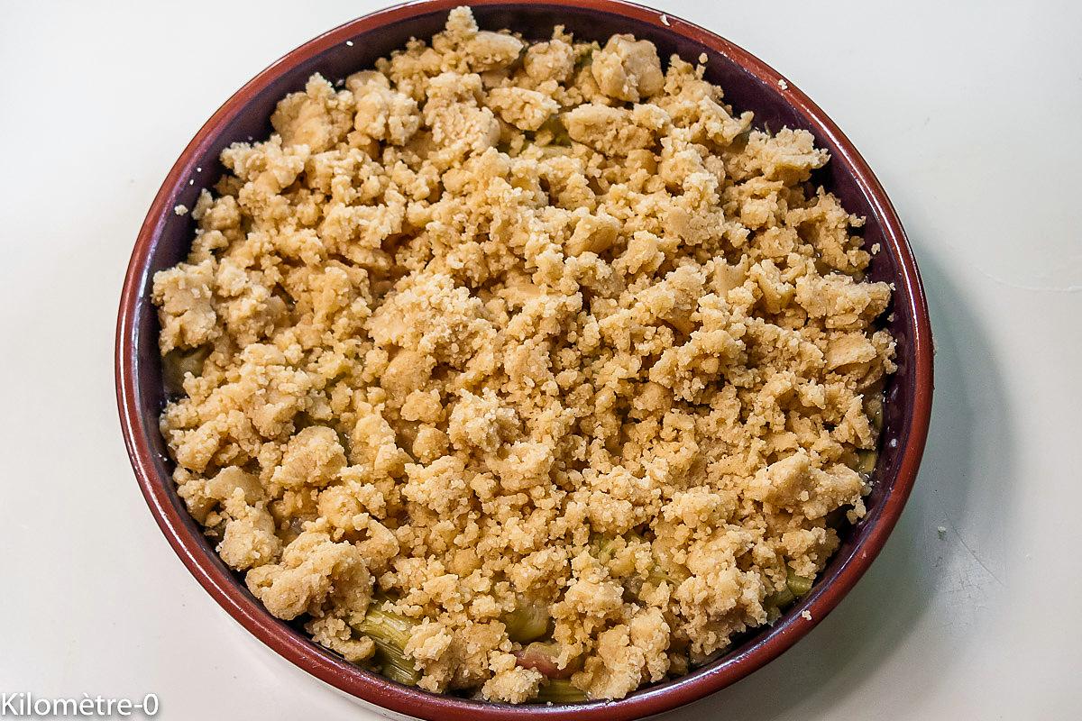 recette Crumble à la rhubarbe