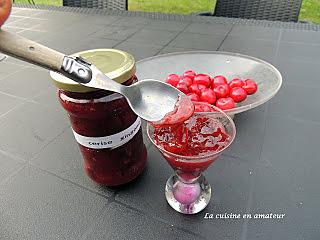 recette Confiture de cerises au gingembre au micro-ondes