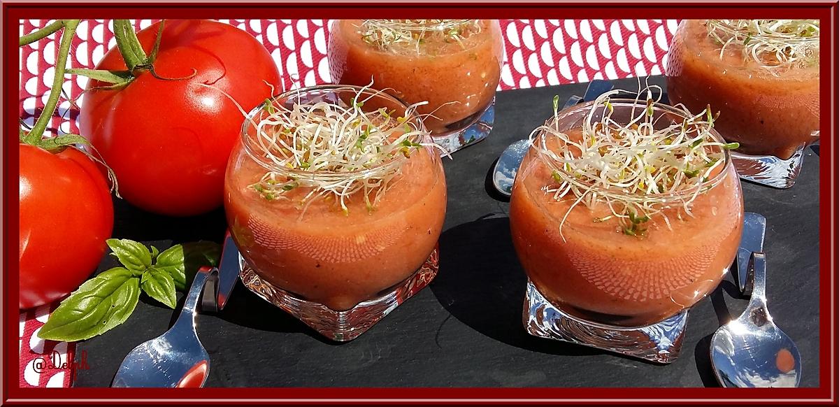 recette Soupe de Tomates, Basilic, ail et vinaigre balsamique