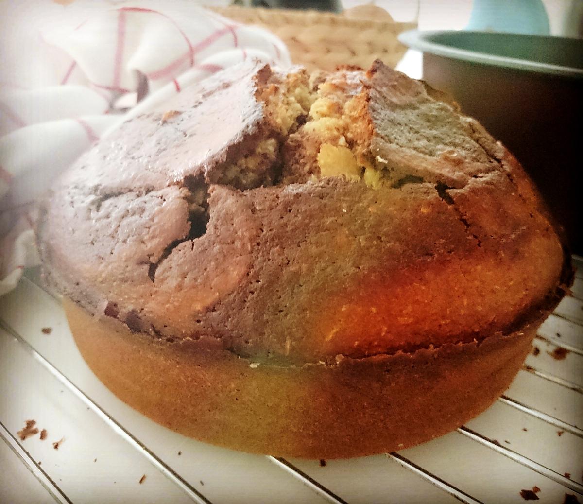 recette Gâteau au yaourt marbré chocolat /coco