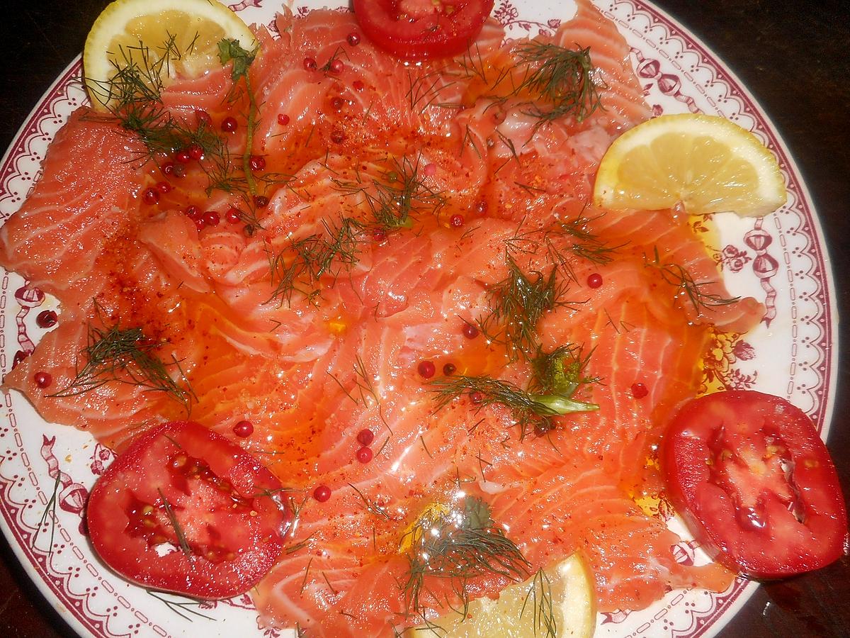 recette Carpaccio de saumon