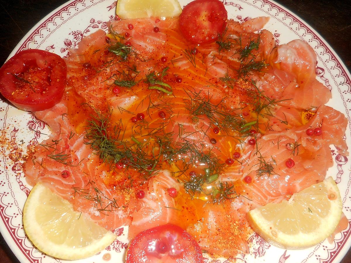 recette Carpaccio de saumon