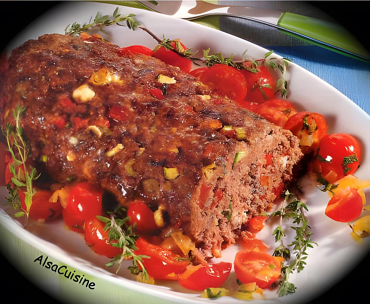 recette Pain de viande grec aux poivrons