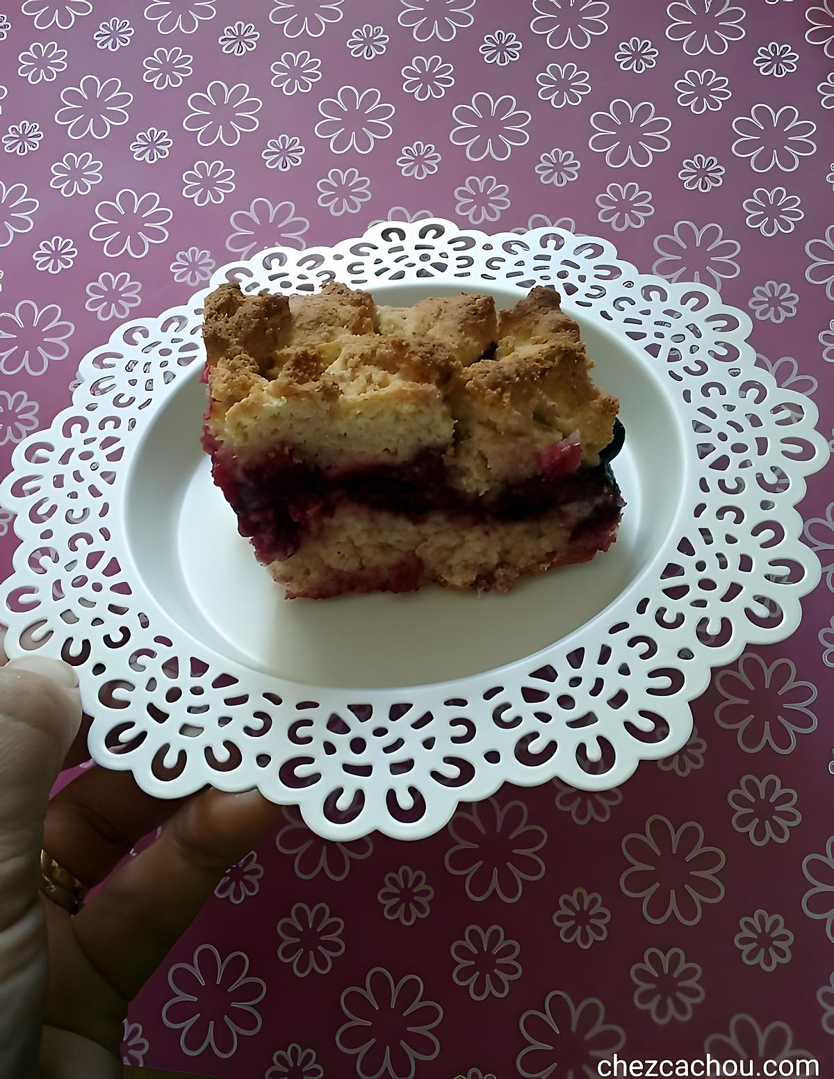 recette Gâteau polonais à la cannelle et aux prunes