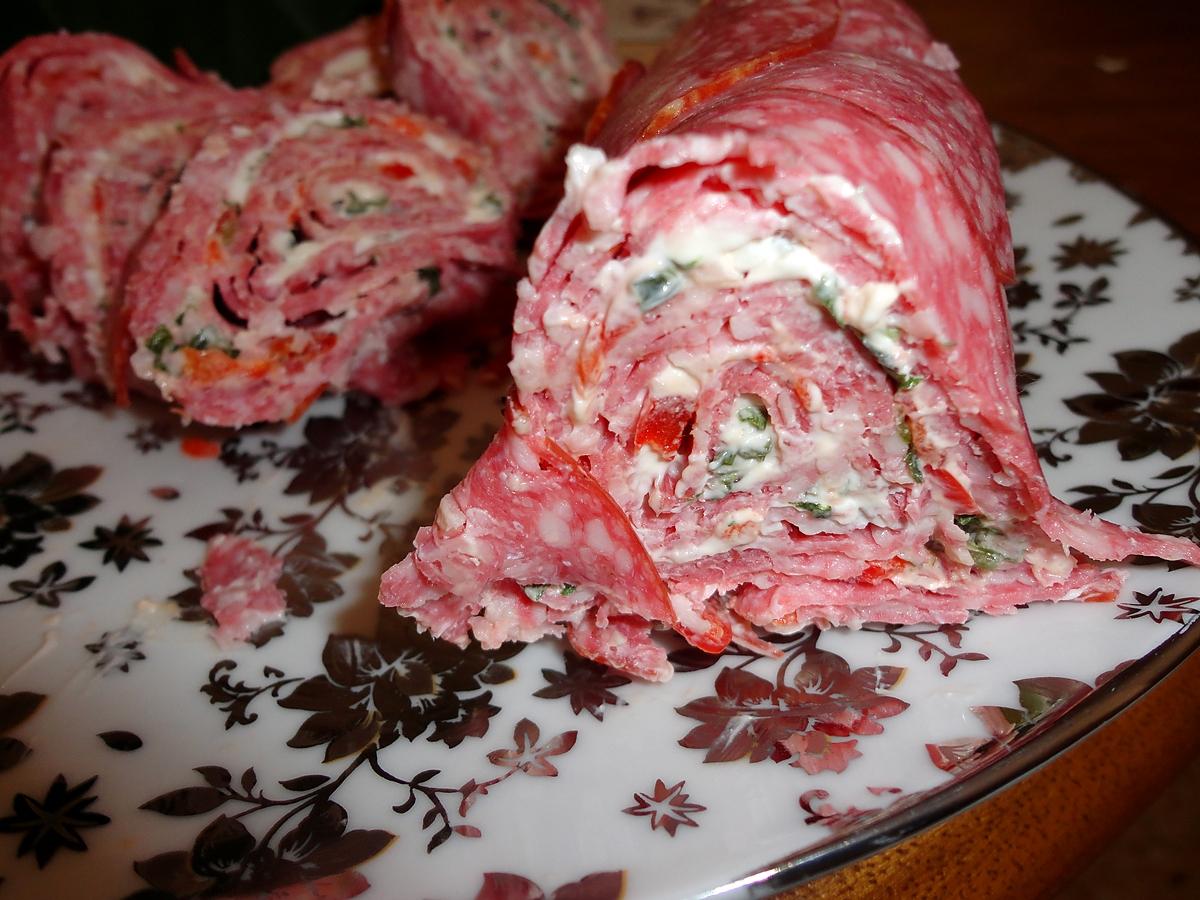 recette roulés de salami  de ""BARA ""