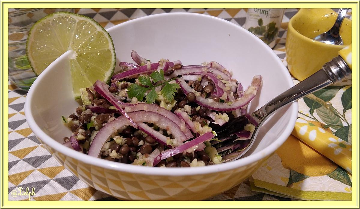 recette Salade de Lentilles et Courgettes au Citron vert