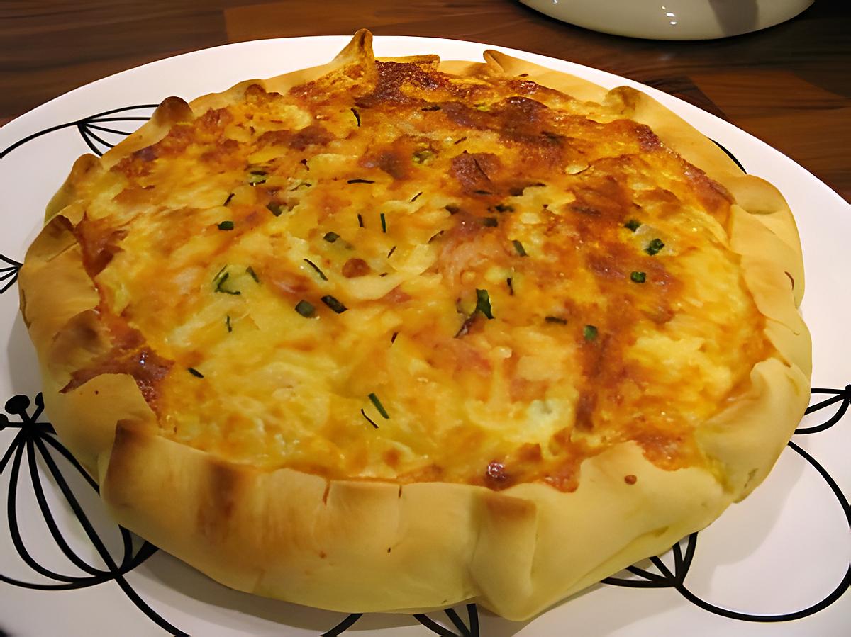 recette Tarte fondante aux poireaux et saumon fumé