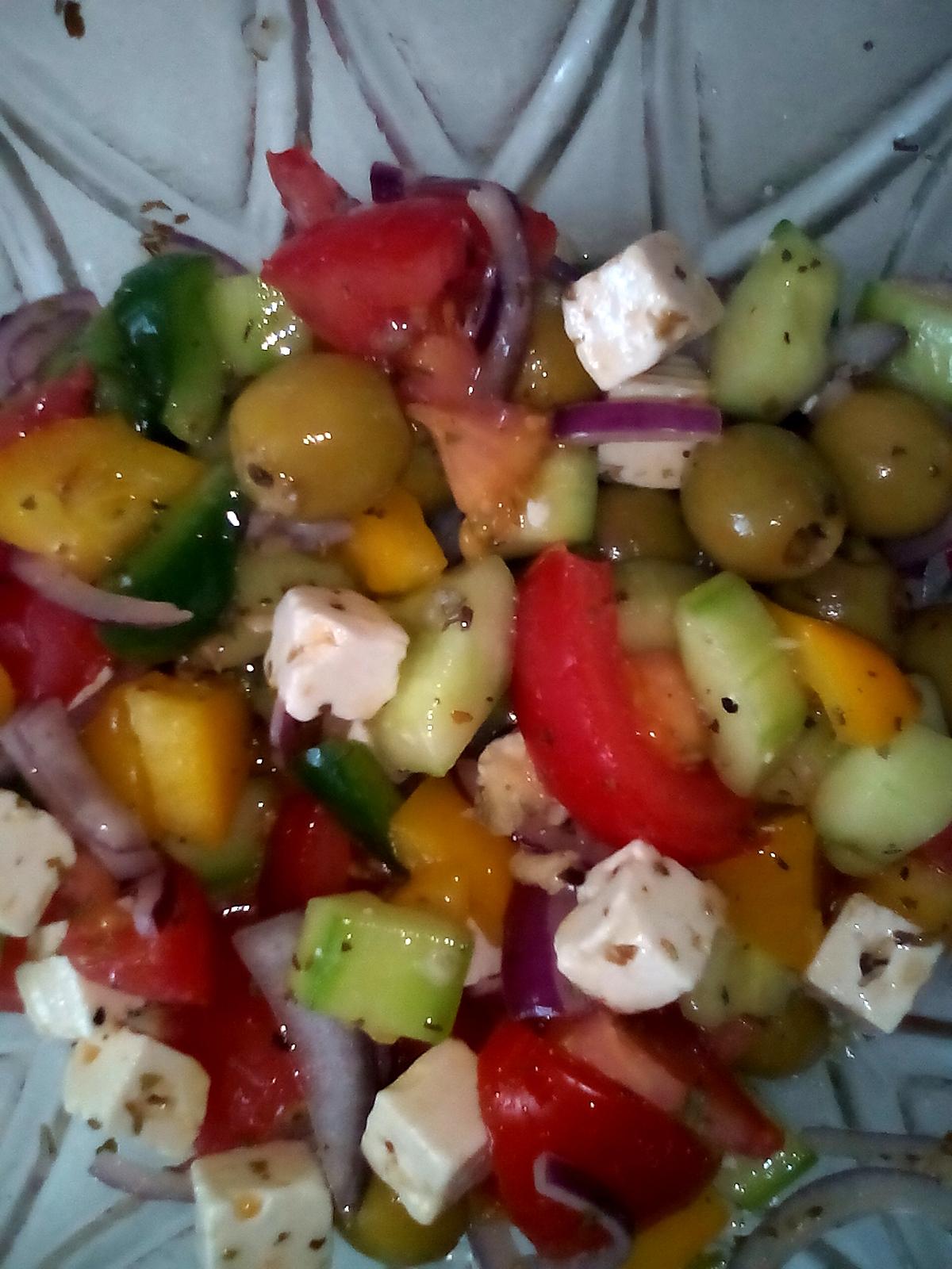 recette salade grec à ma façon