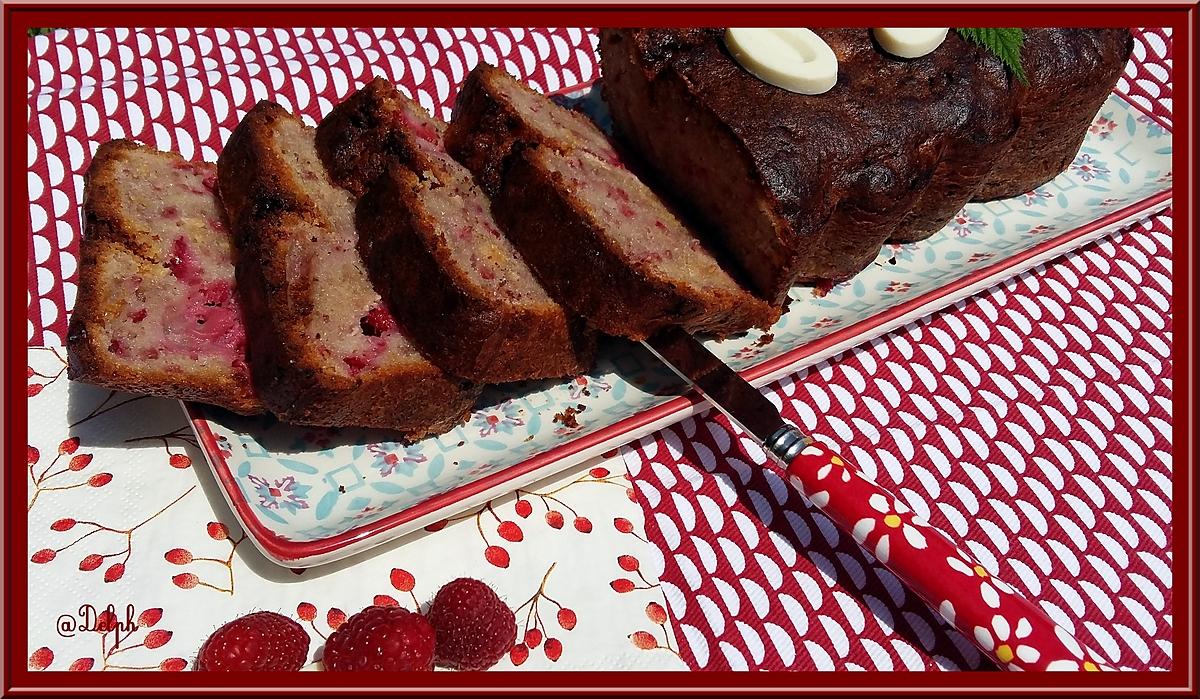 recette Cake Framboise et Chocolat Blanc