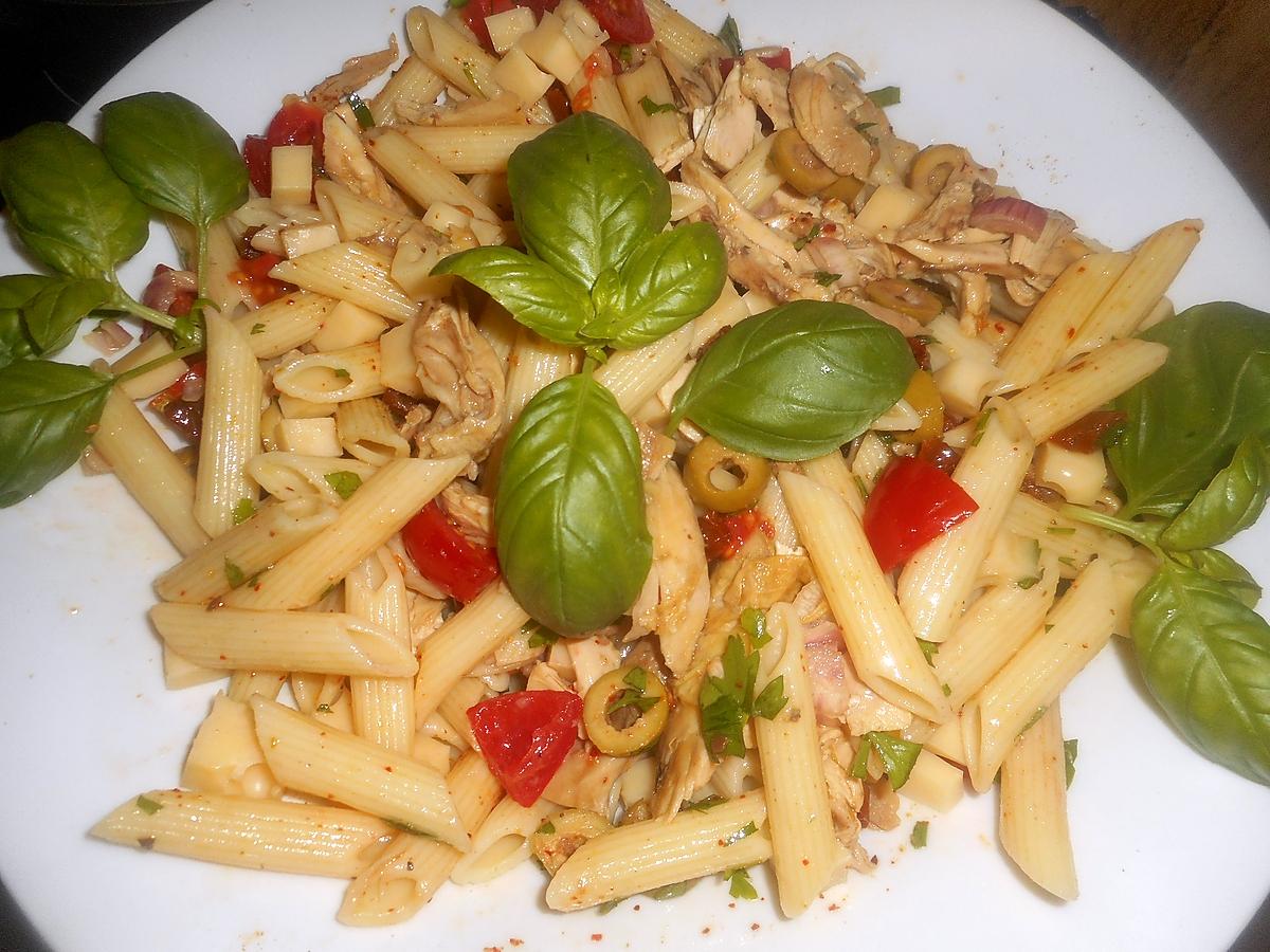 recette Salade de penne regate au poulet