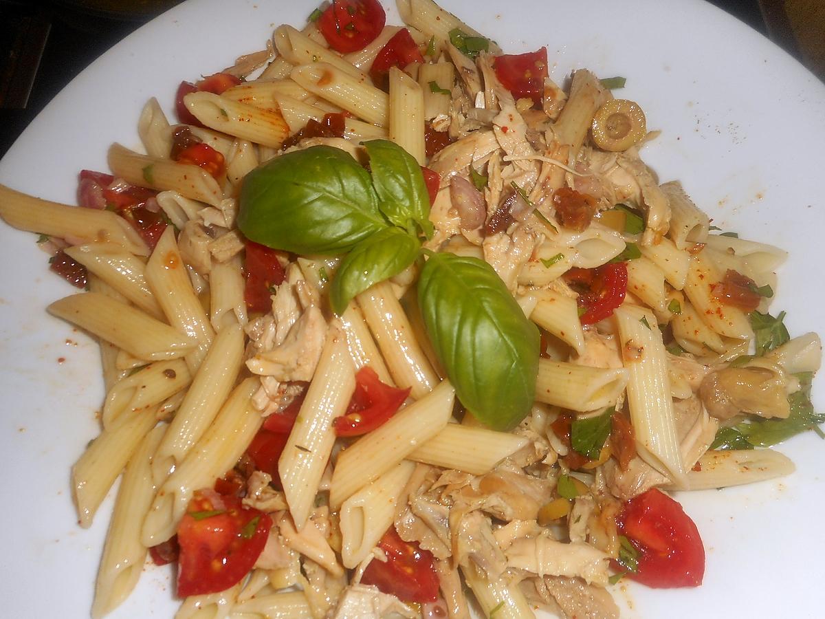 recette Salade de penne regate au poulet