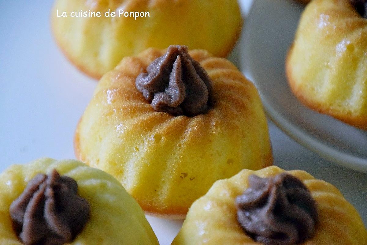 recette Muffin au lait de coco garni de ganache choco