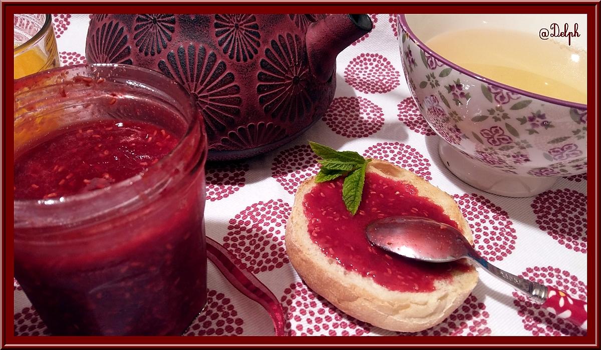 recette Confiture de Framboises à la menthe