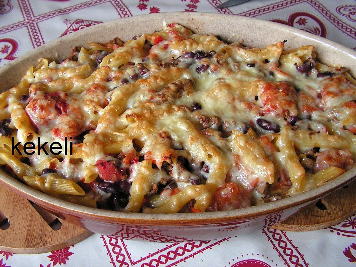 recette Gratin de pâtes à la mexicaine