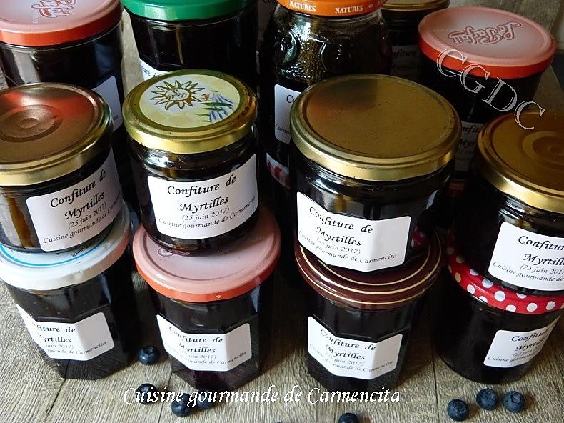 recette Confiture de myrtilles