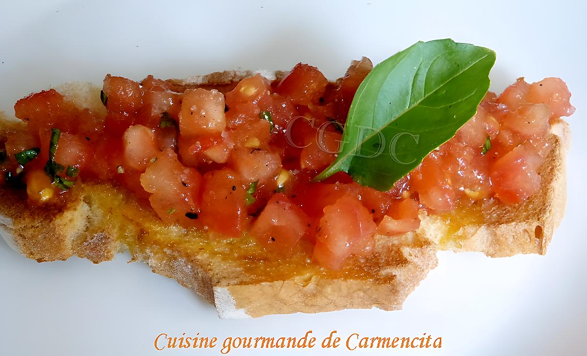 recette Bruschetta tomate huile d'olive