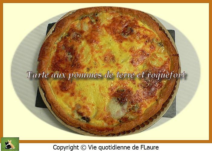 recette Tarte aux pommes de terre et roquefort