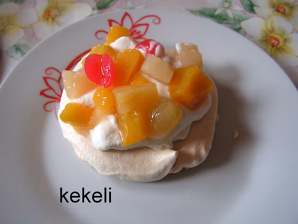 recette Pavlovas aux fruits au sirop