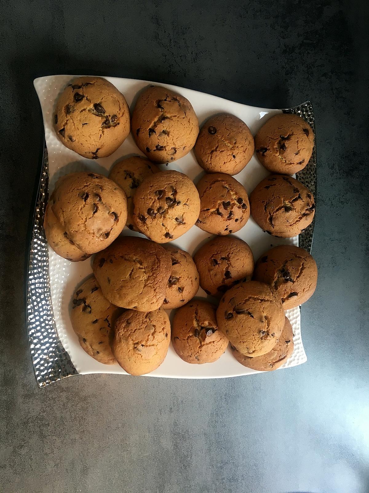 recette Cookies aux pépites de chocolats
