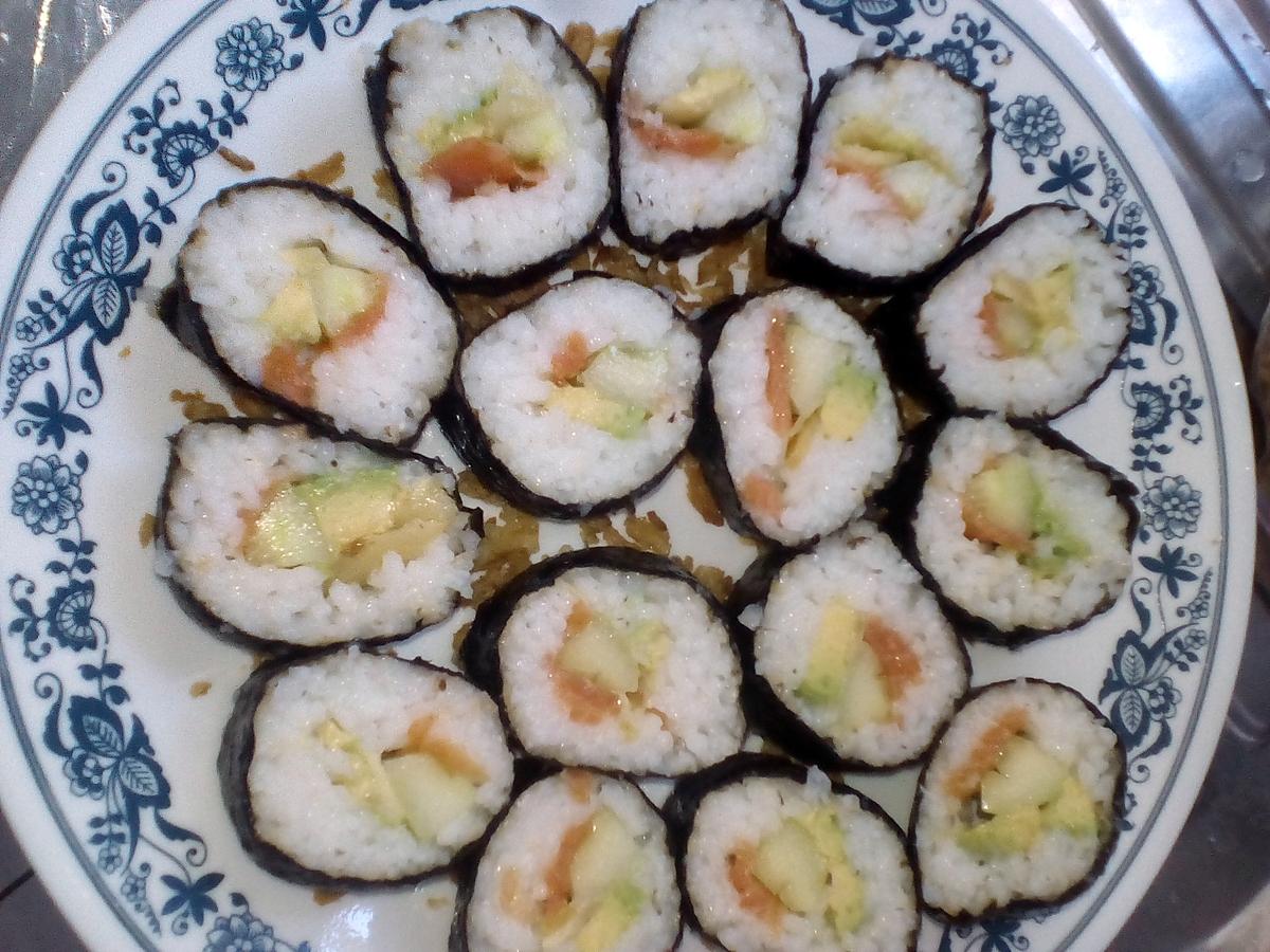 recette Makis : saumon avocat