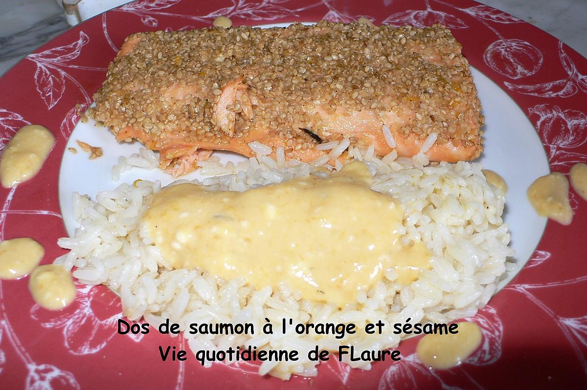 recette Dos de saumon à l'orange et sésame