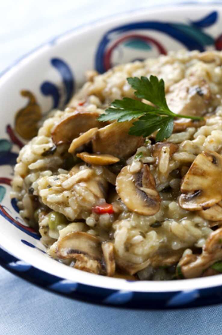 recette Risotto au poulet/champignon onctueux.