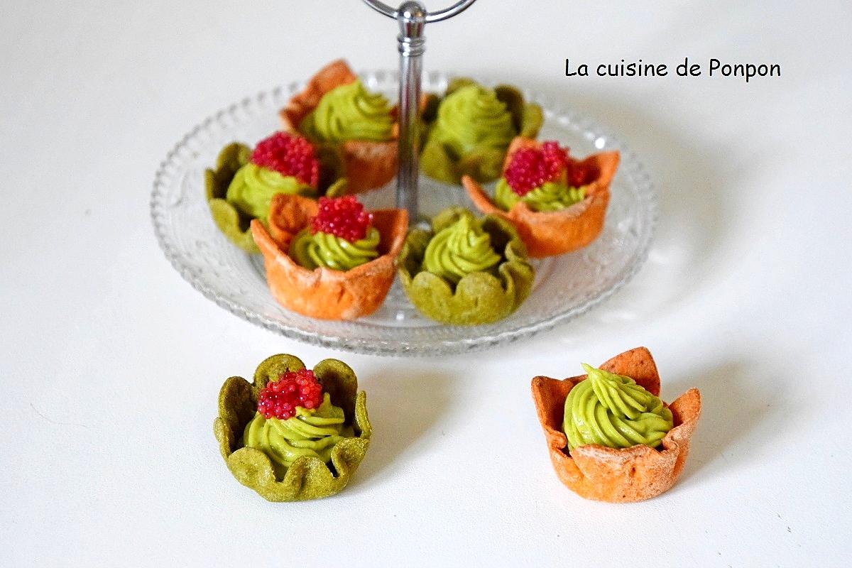 recette Tartelettes garnies de crème d'avocat