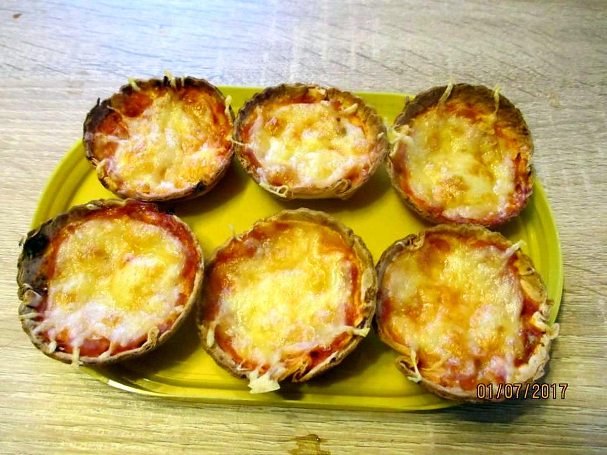 recette Mini pizzas aux restes de galettes a fagitas