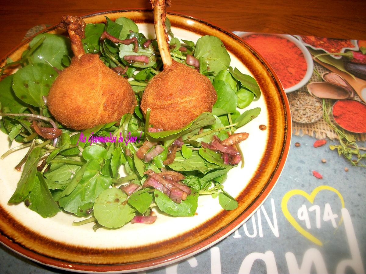 recette SALADE DE CRESSON & CROQUETTE DE POULET 974