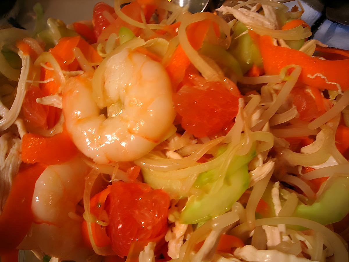 recette salade de janvier, pomelo