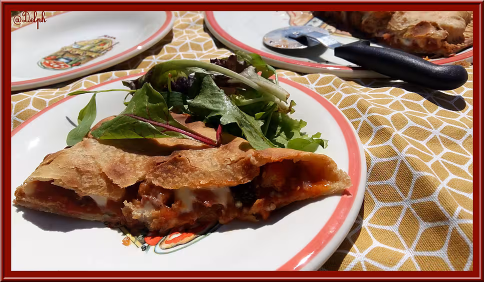 recette Calzone à l'Aubergine et Bacon