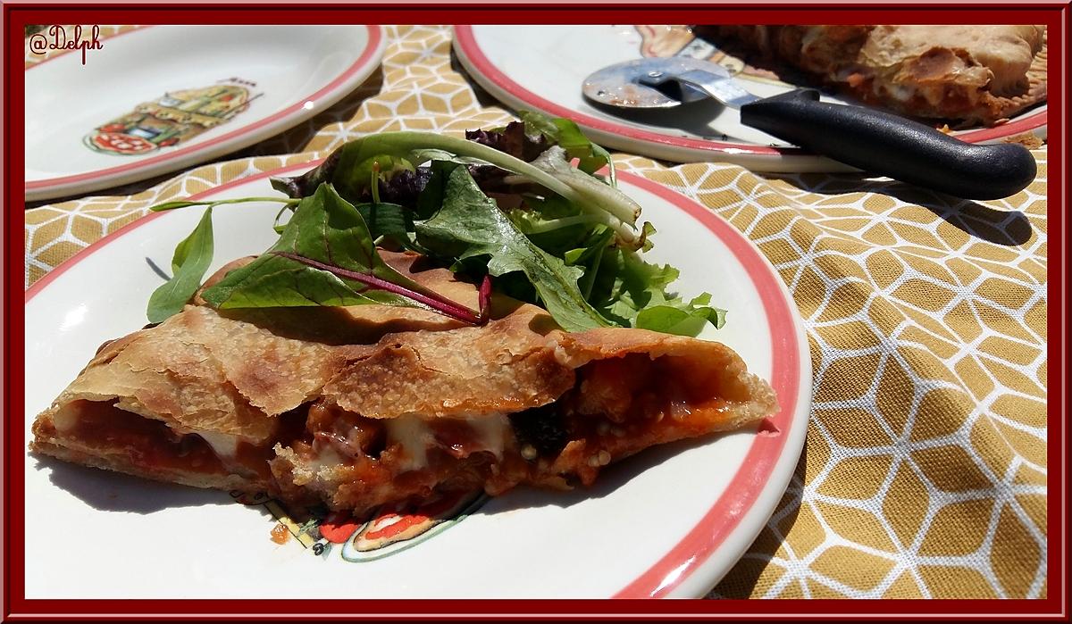 recette Calzone à l'Aubergine et Bacon