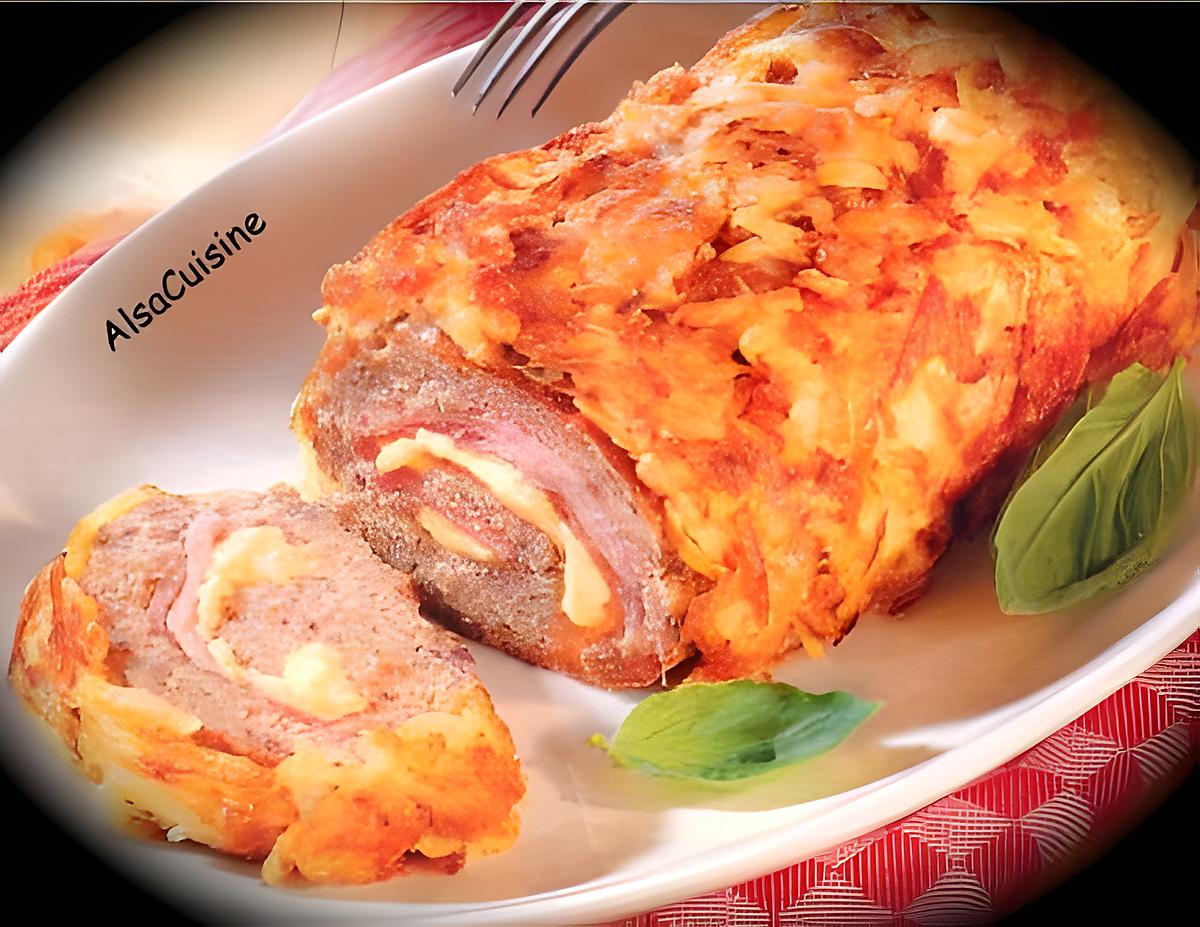 recette Roulade mixte boeuf-jambon-fromage