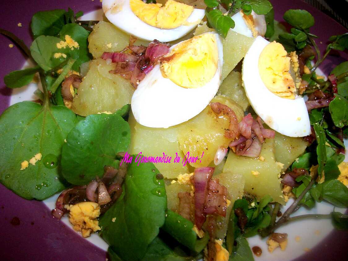 Recette de SALADE DE CRESSON POMME DE TERRE & ŒUF