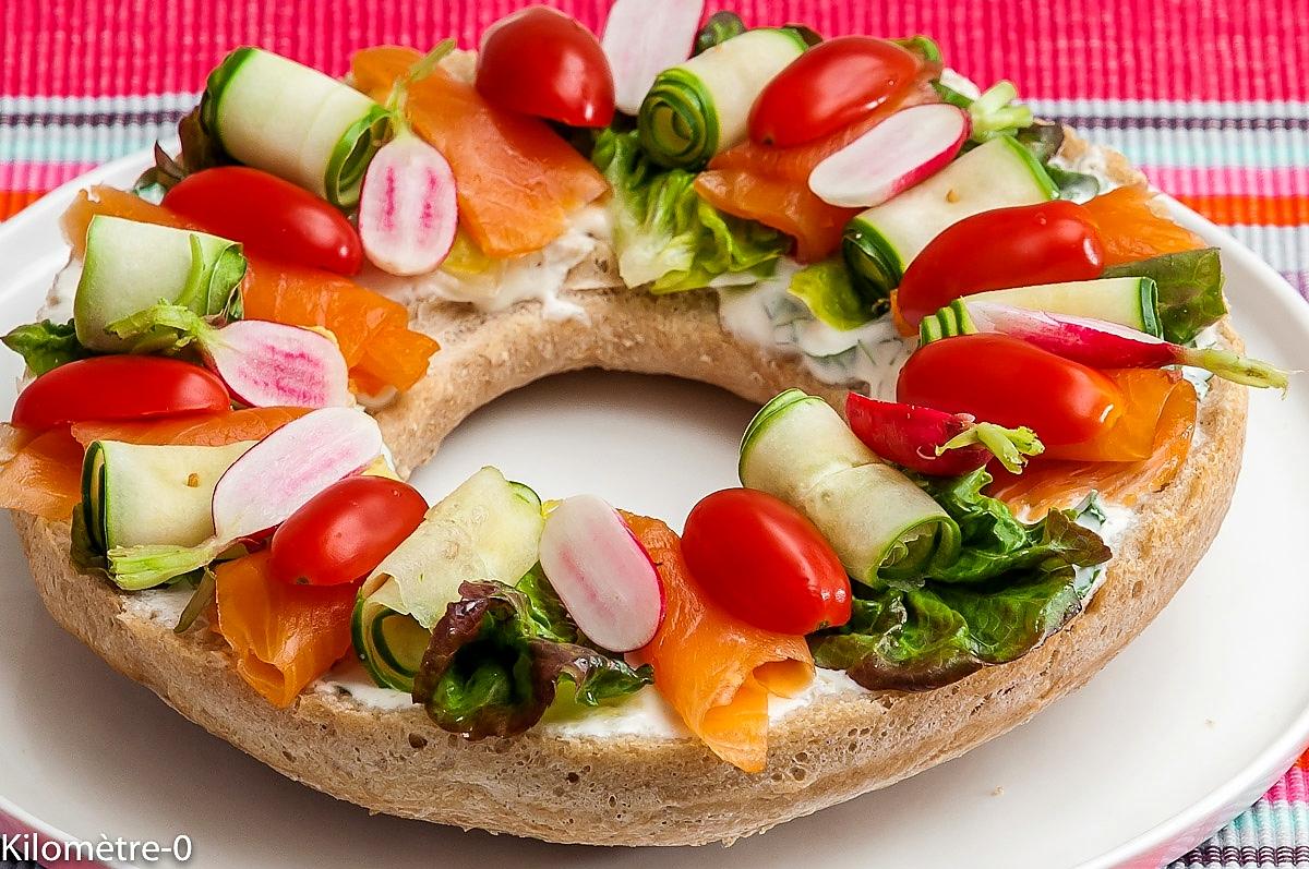 recette Couronne de pain aux légumes d'été