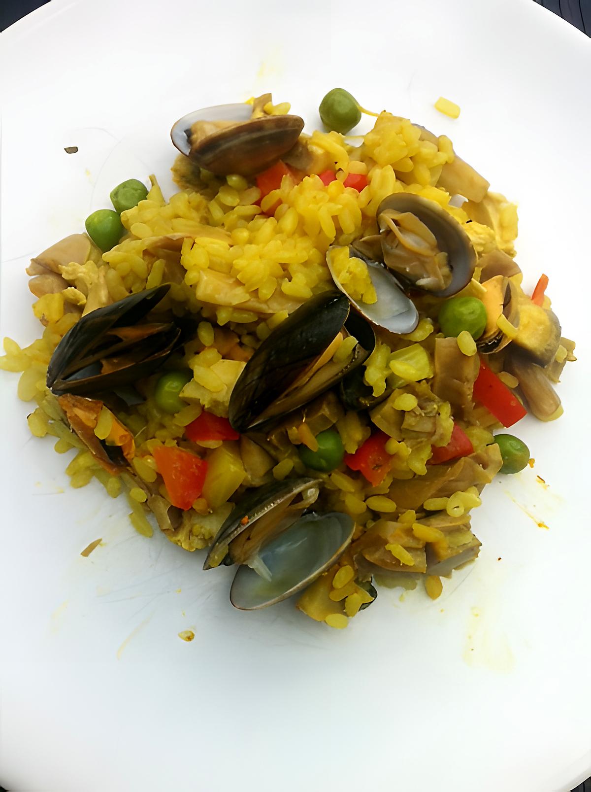 recette Riz pilaf poulet et fruits de mer